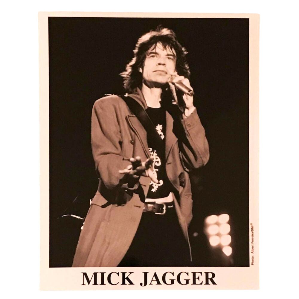 MICK JAGGER Photograph ALBERT FERREIRA DMI Promo Press B&W Photo Rolling Stones